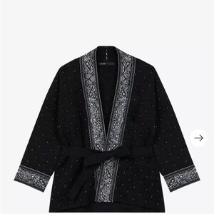 Maje padded rhinestone kimono